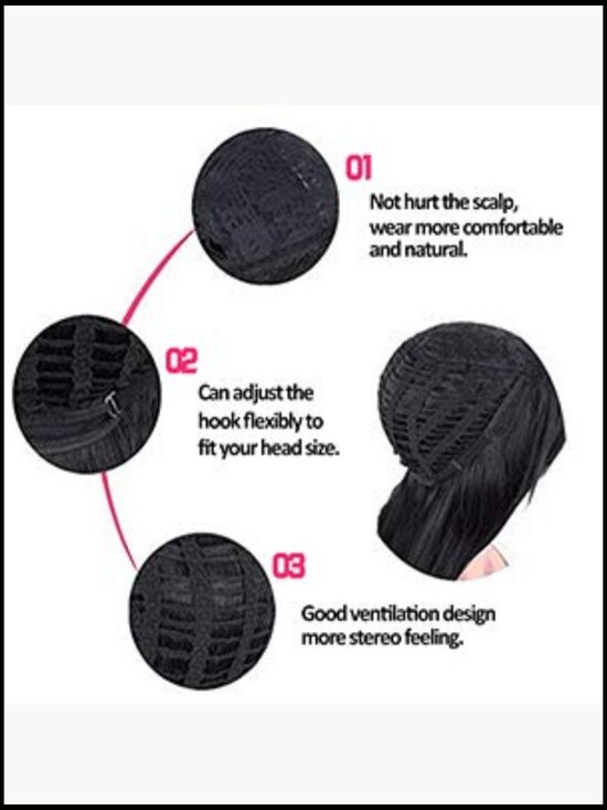 Short Curly Finger Wave Wig Retro 1920s Vintage Style Synthetic Hair Cosplay